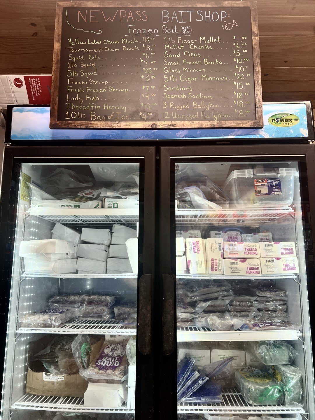 Coolers and drinks in the shop