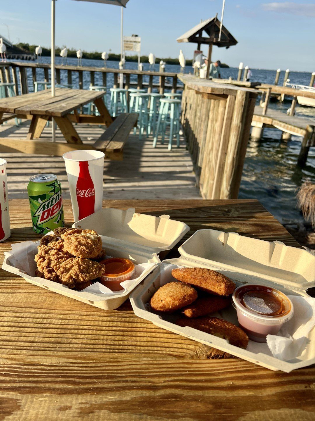 A loaded seafood basket from the grill