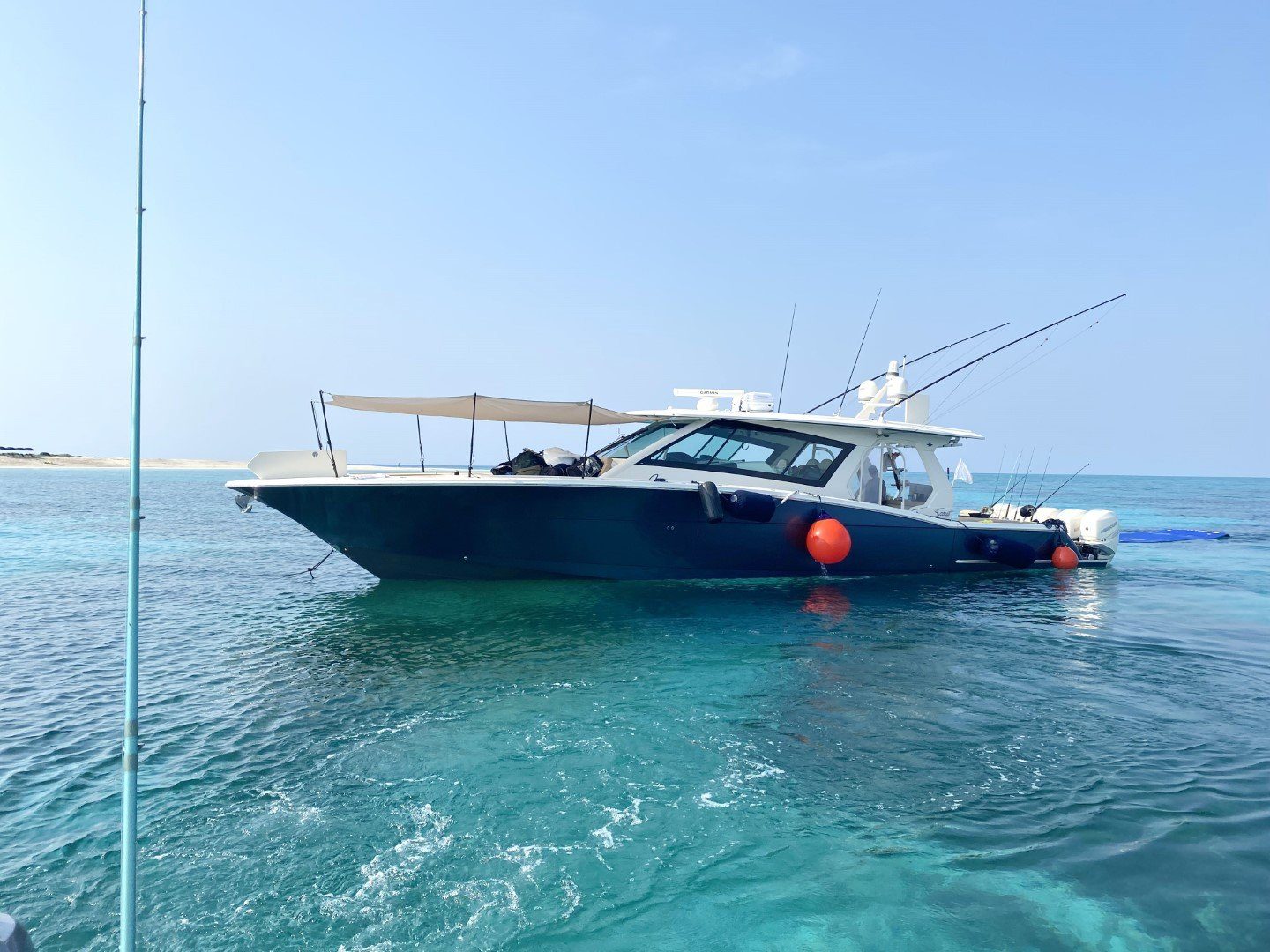 A New Pass charter boat at the dock