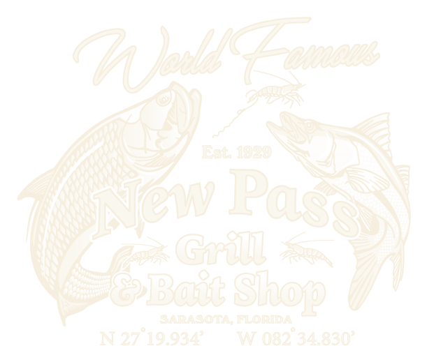 New Pass Grill & Bait Shop · World Famous · Est. 1929